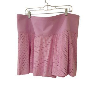 Athleta A-Game Skort Skirt Phone Pocket Stretch Mesh Opaque Lilac Size 3X